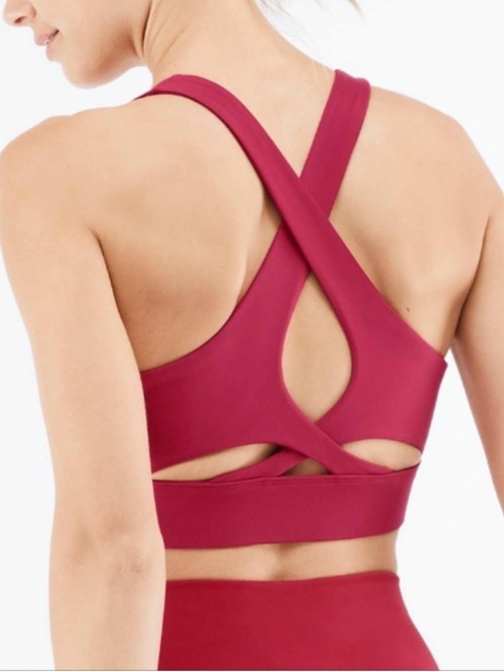 FABLETICS No Bounce Strappy Racerback Sports Bra